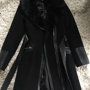 Via Spiga Jackets & Coats - Via Spiga Belted Faux Fir-Trim Asymmetric Coat Via Spiga Jackets & Coats - Via Spiga Belted Faux Fir-Trim Asymmetric Coat